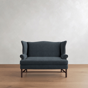 <span class=keywords><strong>Sofá</strong></span> Moderno Minimalista de Dos <span class=keywords><strong>Plazas</strong></span> con Respaldo Alto y Tapizado en Tela Azul con Cojines Suaves para la Sala de Estar - Product Image 2