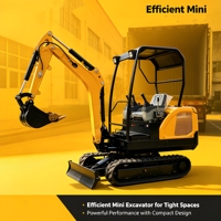 Mini-excavatrice sur chenilles KV25, multi-attaches, haute efficacité, pour le concassage, le forage et le préhension, matériel de construction