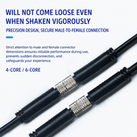Connecteur étanche M8 IP67 mâle-femelle 3 4 5 6 broches, connecteur circulaire pour capteur avec câble pour l'automatisation industrielle