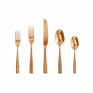 Cubiertos de metal de acero inoxidable duraderos para cocina, uso diario, cucharas pulidas fuertes, tenedores, cuchillos, utensilios elegantes para el hogar - Product Image 1