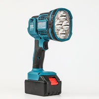 Compatible avec les batteries Makita, lampe torche LED pliable haute puissance pour la pêche nocturne en plein air et les travaux miniers
