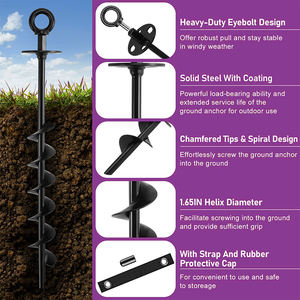 <span class=keywords><strong>Kit</strong></span> <span class=keywords><strong>d</strong></span>'<span class=keywords><strong>ancrage</strong></span> robuste pour trampoline, pivotant à 360°, en métal, pour trampolines, tentes de camping et balançoires - Product Image 3