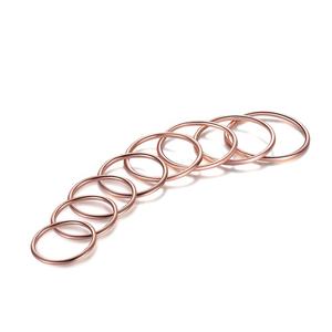 OFERTA ESPECIAL Anillos Midi Finos Apilables de Plata de Ley 925 de 1.2mm, Anillos para el Pulgar, Anillos para los Nudillos, para <span class=keywords><strong>Mujer</strong></span>, Anillo de Banda de Oro Rosa, Regalo - Product Image 2