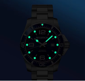 Reloj de Cuarzo Analógico con Logotipo Personalizado, Correa de Acero Inoxidable, Cristal con Revestimiento de Zafiro, 42 mm, Resistente al Agua 5 BAR, de Lujo, para Hombre - Product Image 5