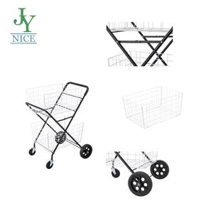 Carrito de Compras Plegable de Metal con Ruedas y Red de Almacenamiento para Gimnasio, Tenis y Supermercado, Personalizable - Product Image 1