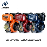 Moteur diesel robuste 178F 296cc 6HP, moteur de motoculteur renforcé avec compatibilité complète des engrenages pour l'approvisionnement des usines OEM