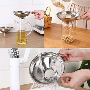 Custom New 2 PCS Food Grade Stainless Steel Wide Regular Mouth <b>Mason</b> <b>Jar</b> Funnel for Filling Bottles Dishwasher Safe High - Product Image 2