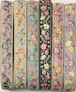 Hot Sale Flower Printed Lightweight Fabric Lace Trimming Soft Mesh for Women's Dresses - Product Image 2