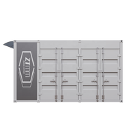 Micro centre de données Plug and Play avec panneau de distribution d'alimentation, 4 baies de serveurs 42U pour îles éloignées
