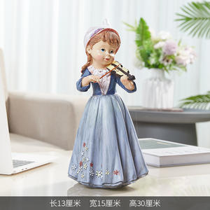 Style rustique rustique frais <span class=keywords><strong>violon</strong></span> fille ornements meuble TV <span class=keywords><strong>étude</strong></span> bureau <span class=keywords><strong>d</strong></span>écorations pour la maison résine artisanat - Product Image 3