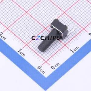 TSD001A12526A Tactile Switch Through hole Component (THT)-4P,6x6mm Switch Round Button 2.6N Through Hole 6mm - Product Image 1