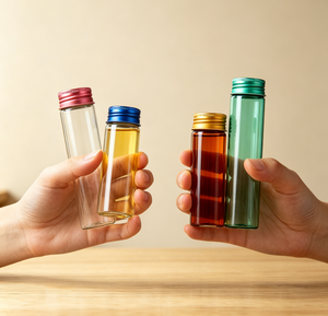 Frasco de Vidrio Transparente de 50 ml con Tapa de Rosca de Aluminio, Botella Cilíndrica Vacía para Salsas, Aceite, Condimentos, Envases para Regalos - Product Image 3