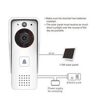 Caméra de sécurité extérieure solaire 2MP Caméra d'interphone téléphonique 1080P Sonnette vidéo intelligente Wifi