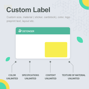 Detonger OEM personnalisé au détail étiquette de rayon rouleaux de papier autocollant thermique étiquette de prix préimprimée - Product Image 4