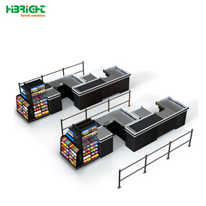 Highbright Modern Combined Cashier <b>Counter</b> with Display Rack for Supermarket & Grocery Stores - Product Image 1