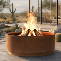 Brasero au gaz naturel et au pétrole, construction en acier Corten, marque YIJIE, origine Chine, pour camping et fêtes
