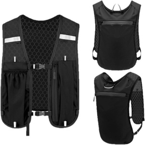 Gilet d'hydratation réfléchissant imperméable en néoprène personnalisé pour femme avec porte-bouteille 500 ml, idéal pour la randonnée, le cyclisme, le marathon, la course à pied et le support de téléphone - Product Image 1