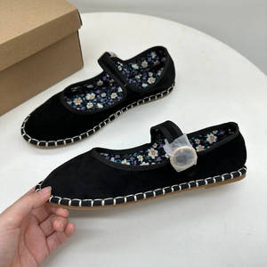 Scarpe Basse Espadrillas Mary Jane da <span class=keywords><strong>Donna</strong></span> in Simil Pelle Scamosciata, Casual con Cinturino, <span class=keywords><strong>Mocassini</strong></span> Colorati per Camminata Quotidiana - Product Image 4