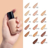 Base líquida con Logo personalizado para maquillaje, maquillaje líquido de marca privada, cobertura completa