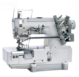 Máquina de Coser Industrial de Puntada Interlock de Accionamiento Directo con Cortahilos y Motor para Sudaderas, Ropa Interior y Sujetadores - Product Image 1