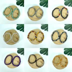 Prix de gros 8mm Chakra Rock Spiritual Crystal Healing Stones Natural Citrine clear Amethyst Rose Quartz Crystal Bracelet - Product Image 3