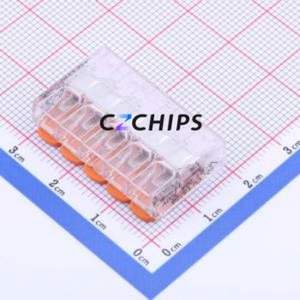 221-415 Spring Terminal Block Connector ( Construction: 1x5P )( Mounting Type: Free Hanging )( Total PIN Count: 5P ) - Product Image 2