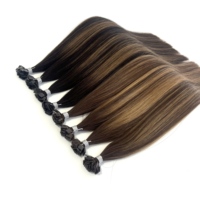Extensions de cheveux à pointe plate pré-collées, 100% cheveux vierges européens, super double drawn, haute qualité, pointe plate en kératine