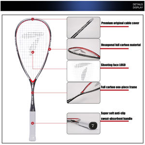Juego profesional de raqueta de squash de carbono completo con bolsa de almacenamiento para principiantes y jugadores avanzados para entrenamiento - Product Image 5