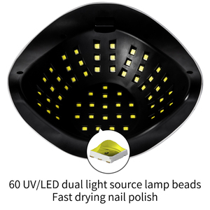 Lámpara y secador de uñas LED UV profesional de 180W con luz dual, sensor automático y pantalla táctil para curado de esmalte de LCD Gel para el hogar/salón - Product Image 4