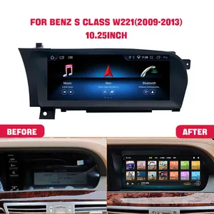 Zlh Android Touch Screen Car 12.3" Stereo Carplay Auto For Mercedes Benz S Class W221 W222 Car Dvd Gps Radio Navigation