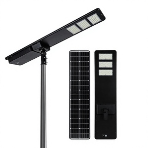 Batería LiFePO4 todo en uno 12.8V 64AH 200W 300W IP65 Lámpara solar LED comercial para carreteras Lámpara solar para exteriores - Product Image 1