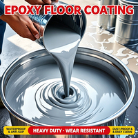 Cat Tu Quick Drying Two-Component Epoxy Floor Paint Waterproof Stain Resistant Customized Color Floor Coating 20kg Barrel Brush
