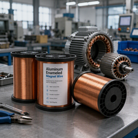 Fil magnétique en aluminium émaillé rond de classe 180 200 pour bobinage de stator et de rotor de moteur électrique