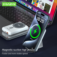 Chargeur sans fil magnétique personnalisé, batterie externe PD 20W, sortie Type C 22,5W, charge rapide, batterie externe avec support pliable
