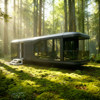 Capsule hôtelière moderne de luxe à assembler facilement, design détachable, pour camping et resort, capsule spatiale mobile