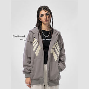 Sudadera con Capucha de Invierno de Alta Calidad, 300 g/m², 100 % Algodón, con Cierre y Estampado de Letras - Product Image 6