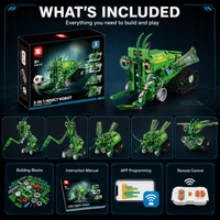 Juguete de Bloques de Construcción de Robots Transformables, Serie de Insectos, Control por Aplicación, Juego de Programación STEM, Rompecabezas Educativos
