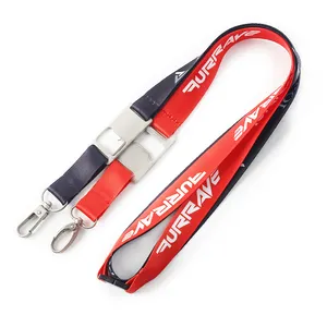 Lage Verzendkosten Fabrikant Gedrukt Polyester Sublimatie Sleutelhanger Riem Custom Lanyards Met Logo Custom