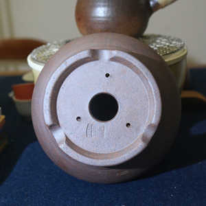 Maceta Redonda de Arcilla Morada para Bonsái, Hecha a Mano, Estilo Antiguo, Cocida al Horno - Product Image 3
