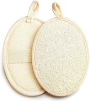 Éponges exfoliantes en luffa naturel et tissu éponge pour le corps, pour la douche et le bain