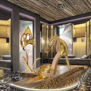 Sandales d'été tendance pour femme à talon haut, style mode, avec bout ouvert et bride à boucle, talon aiguille ultra-haut - Grande Vente - Product Image 3