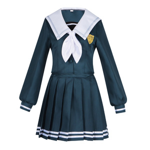 บังดรีม วาคาบะ มุทสึมิชุดคอสเพลย์สีเขียวอะนิเมะชุดนักเรียนกระโปรงจีบเครื่องแต่งกาย - Product Image 5