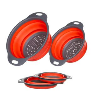 One Piece Available Preço competitivo Popular vendendo plástico Silicone <span class=keywords><strong>Colander</strong></span> dobrável - Product Image 3
