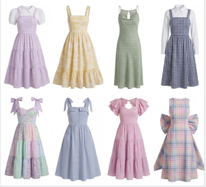 Nouvelle Robe Chemise d'Été pour Femme à Taille Élastique, Coupe Ample, Col Revers, Tenue Quotidienne, Modèles Variés, Envoi Aléatoire, Vente en Gros - Product Image 1