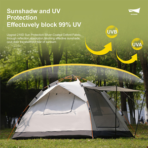 Tente imperméable robuste - Abri de camping toutes saisons, tente de randonnée portable en tissu Oxford à montage rapide pour les aventures en plein air - Product Image 5
