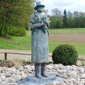 Giardino esterno fusione bronzo Jean <span class=keywords><strong>Michel</strong></span> Folon statua ombrello uomini fontana scultura - Product Image 4