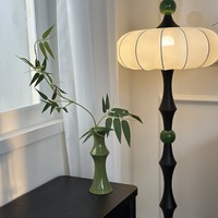 Vase en bambou de luxe léger, style vintage, pour bambou porte-bonheur, fougère asperge, verdure artificielle, fausses fleurs, décoration d'intérieur haut de gamme