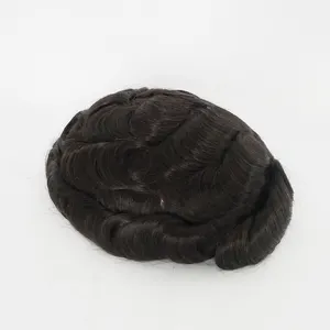 nice knotting natural looking mike and mary toupee,black mens toupee