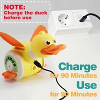 Jouet éducatif pour bébé rampant, canard jaune en plastique, jouet robot musical lumineux qui danse et marche, apprentissage STEM pour tout-petits