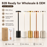 Lampe de table LED sans fil flexible et réglable 5200 mAh, authentique, haute capacité, rechargeable Type-C, veilleuse en métal, vente en gros